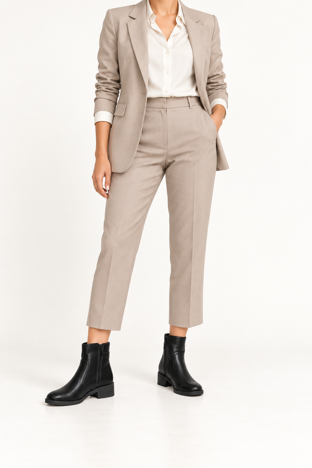 Bottines à petit talon Félicie — inspiration de tenue harmonisée