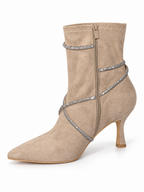 Bottines à lanières strass Éléna — Beige/taupe, vue produit