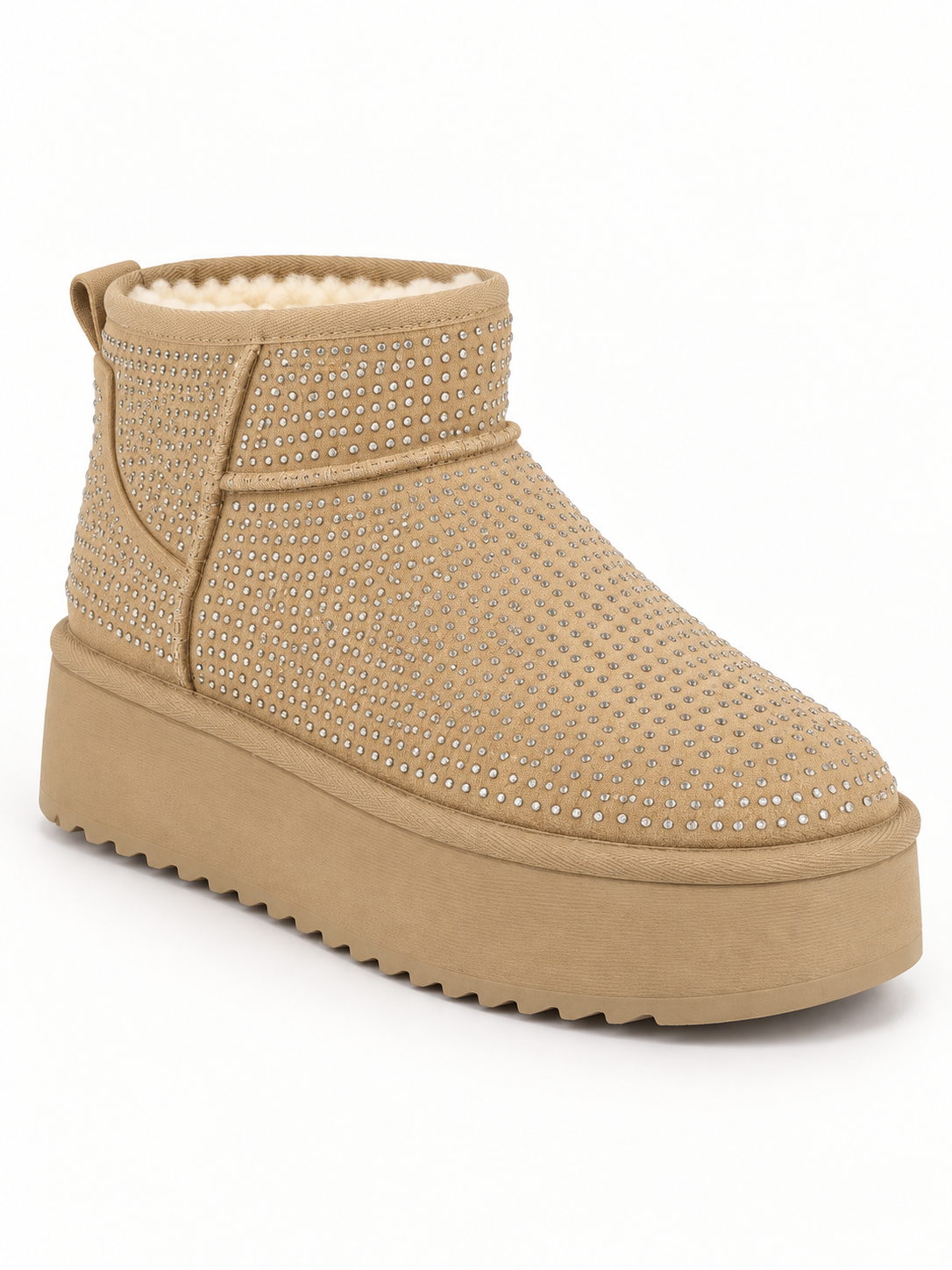 Bottines fourrées Beige, vue produit