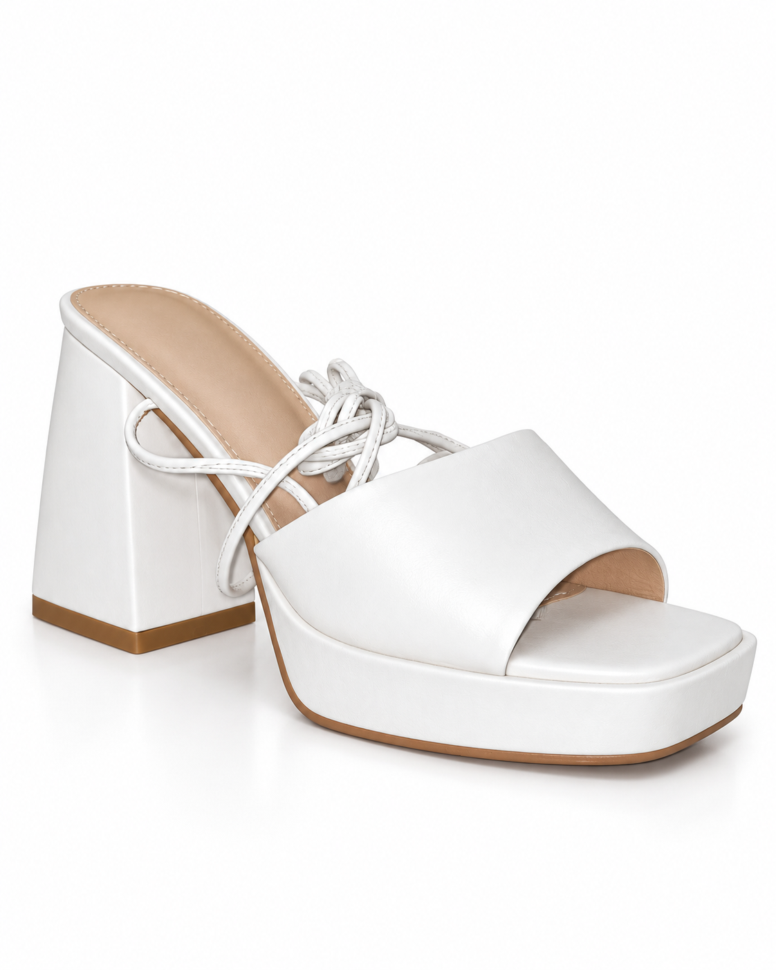 Sandales à talon Blanc, vue produit