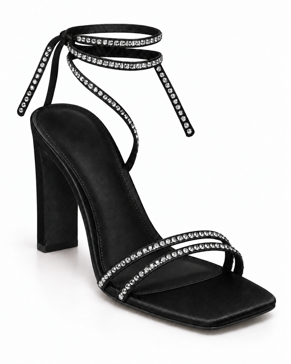 Sandales à talon Noir, vue produit