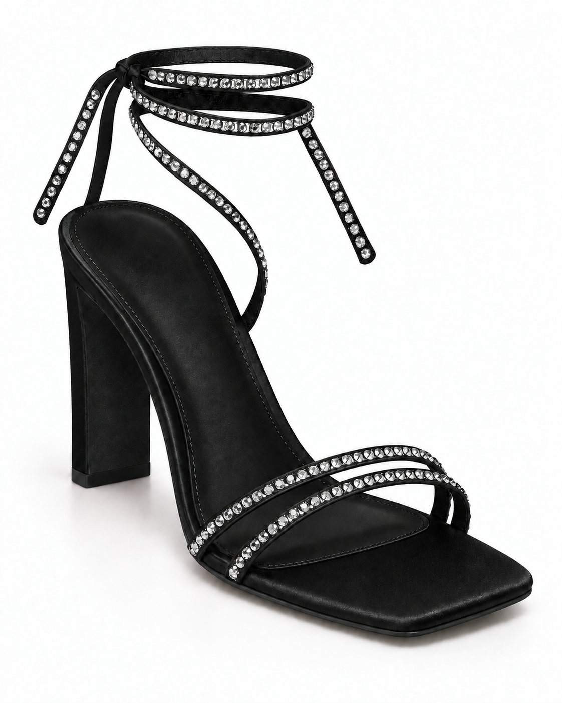 Sandales à talon Noir, vue produit