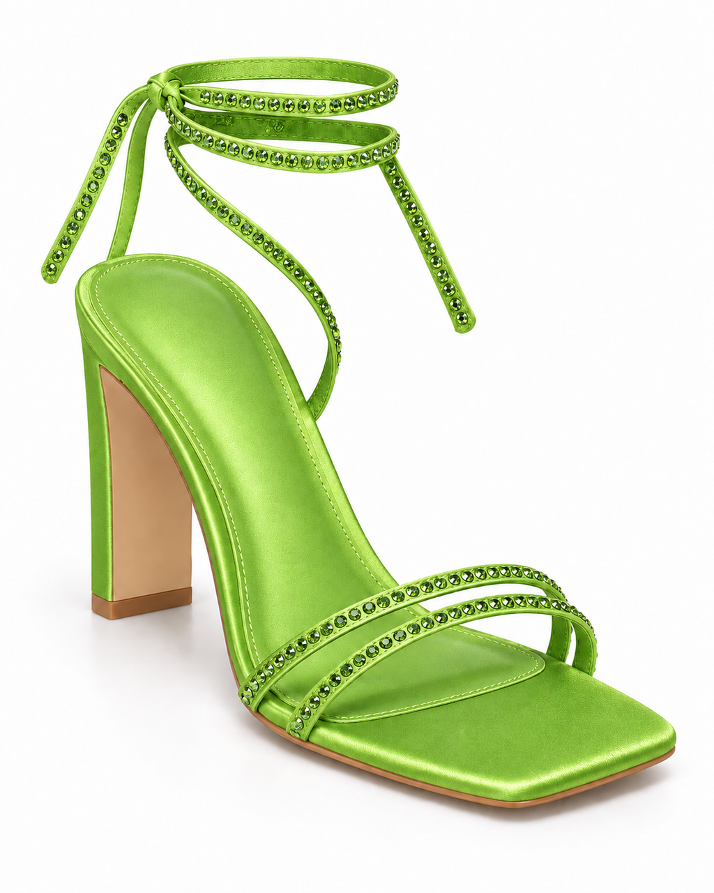 Sandales à talon Vert, vue produit