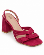 Sandales à brides plissées Fuchsia, vue produit