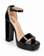 Sandales vernies à plateforme Noir, vue produit