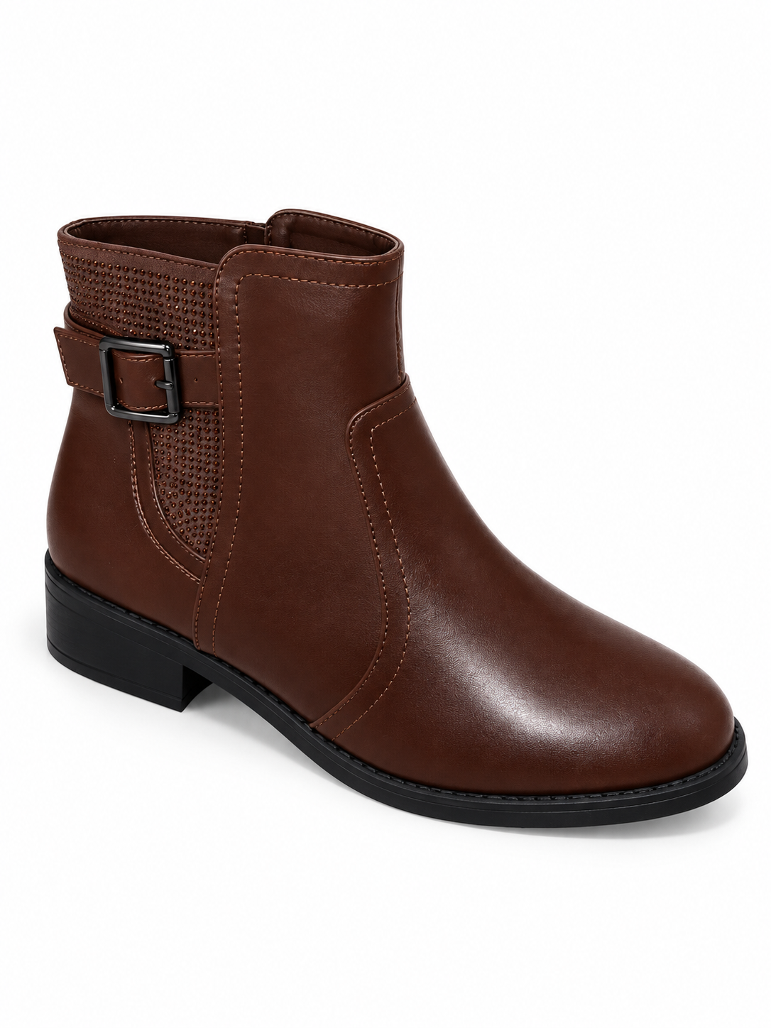 Vaynis — Bottines à petit talon Félicie Marron, vue produit