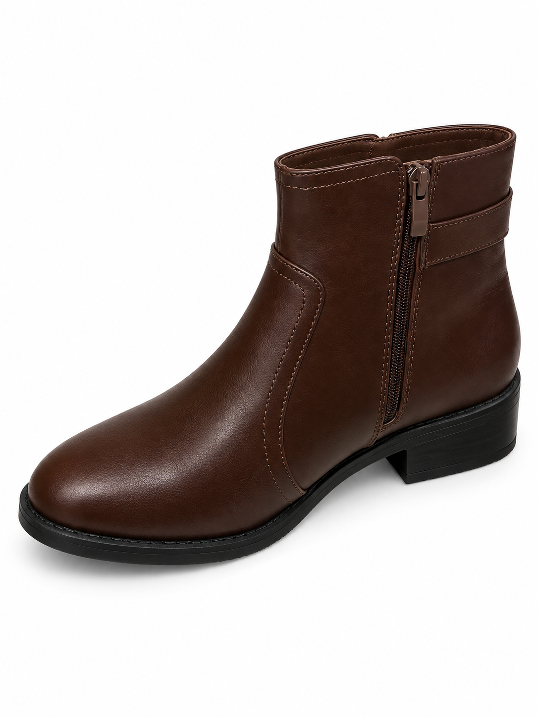 Vaynis — Bottines à petit talon Félicie Marron, vue produit