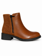 Vaynis — Bottines zippées Daphné Camel, vue produit