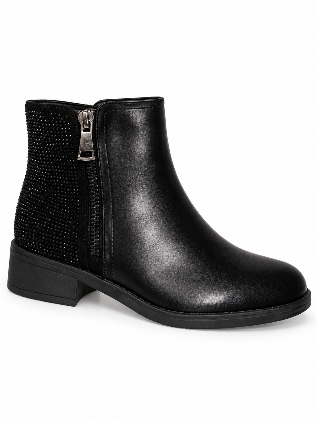 Vaynis — Bottines zippées Daphné Noir, vue produit