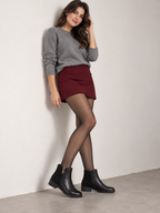Vaynis — Bottines zippées Daphné Noir, vue portée
