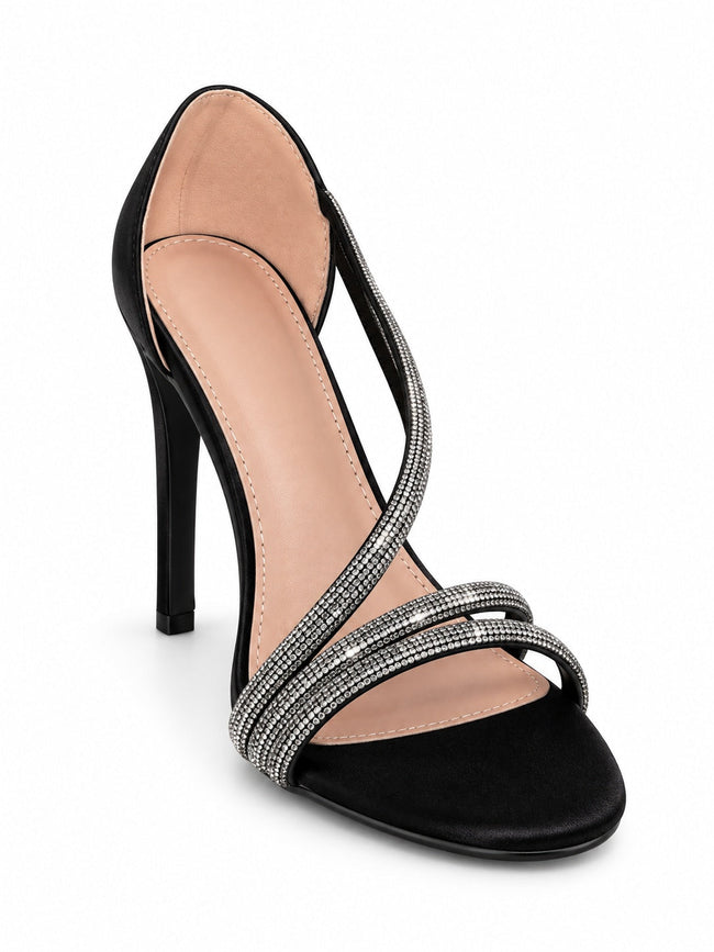Vaynis — Sandales à strass Gabrielle Noir, vue produit