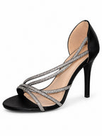 Vaynis — Sandales à strass Gabrielle Noir, vue produit