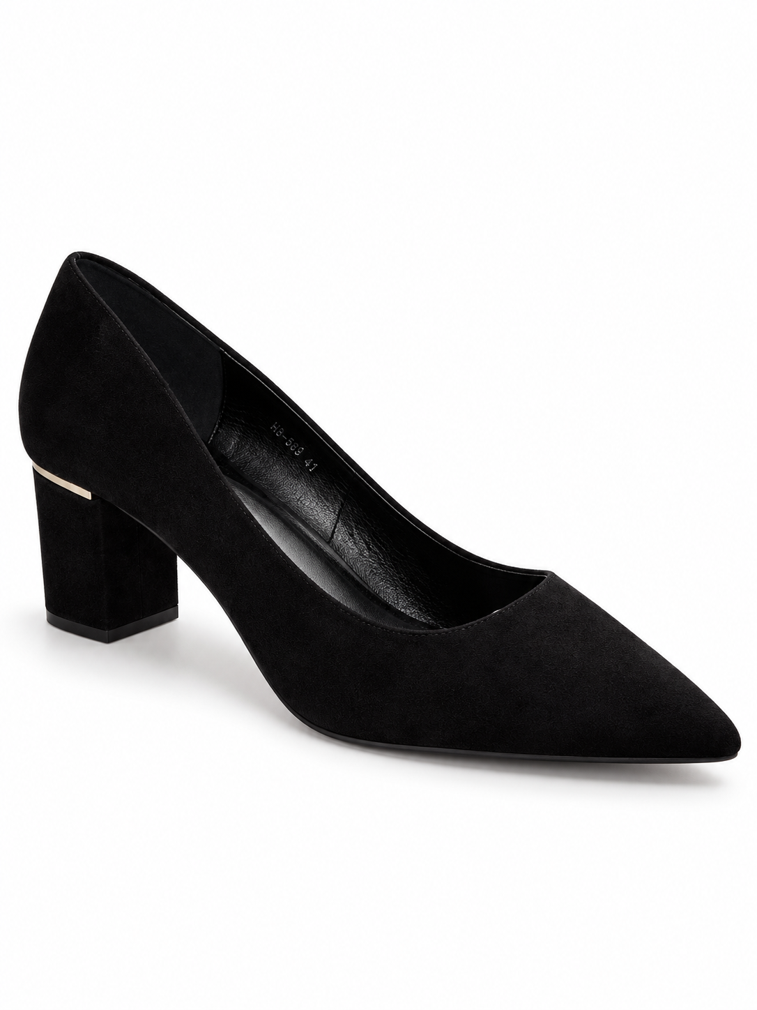Vaynis — Escarpins à détail doré Héloïse Noir, vue produit