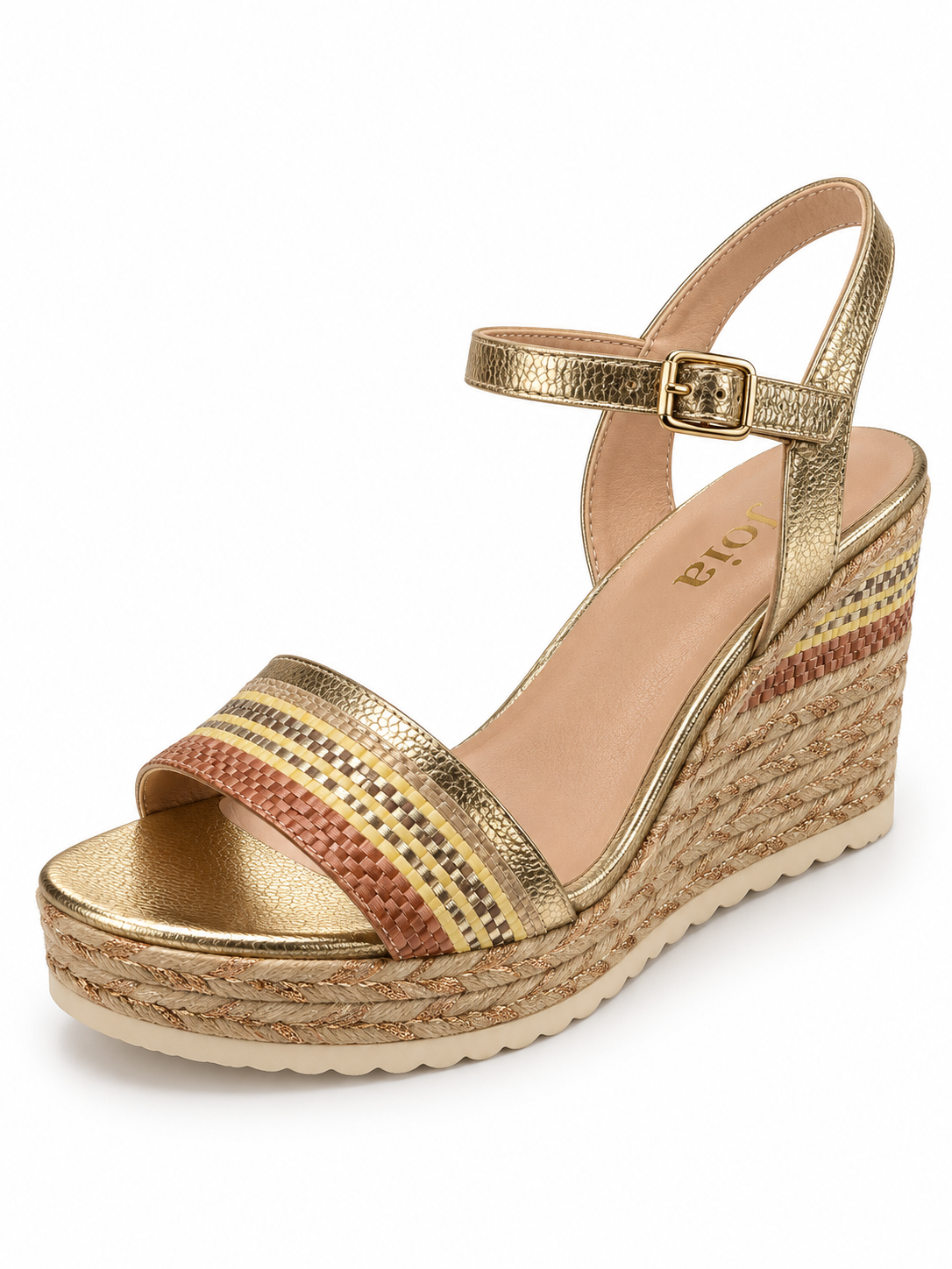 Vaynis — Sandales compensées Ariane Champagne, vue produit