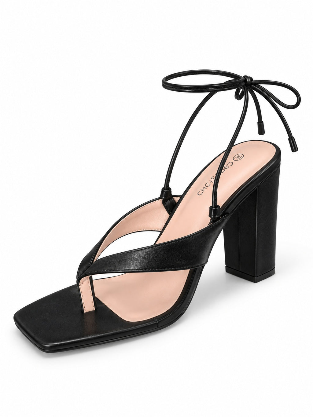 Vaynis — Sandales à lacets Ysé Noir, vue produit